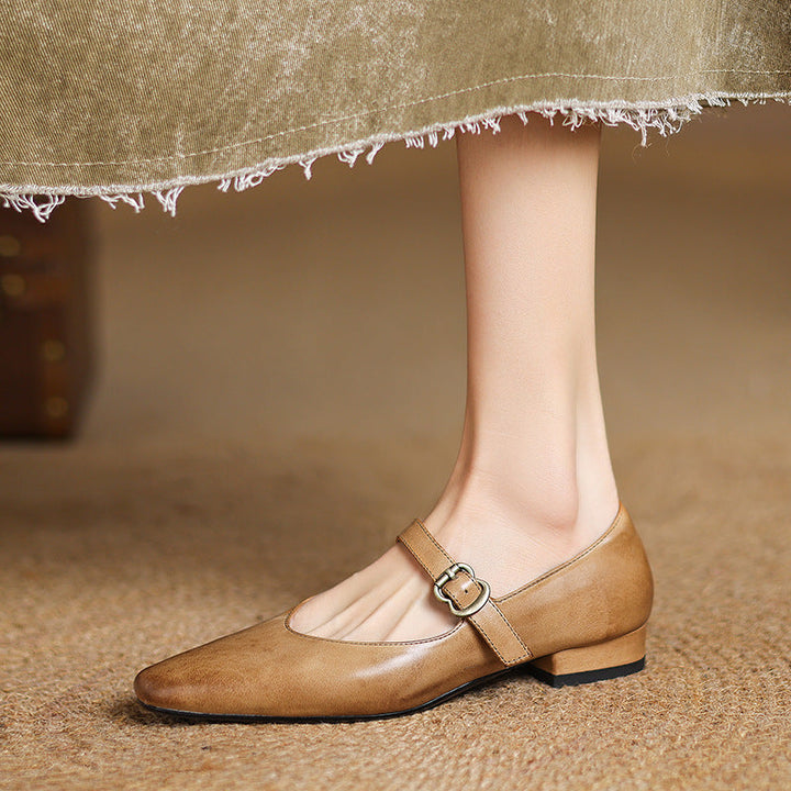 Livia Genuine Leather Heels