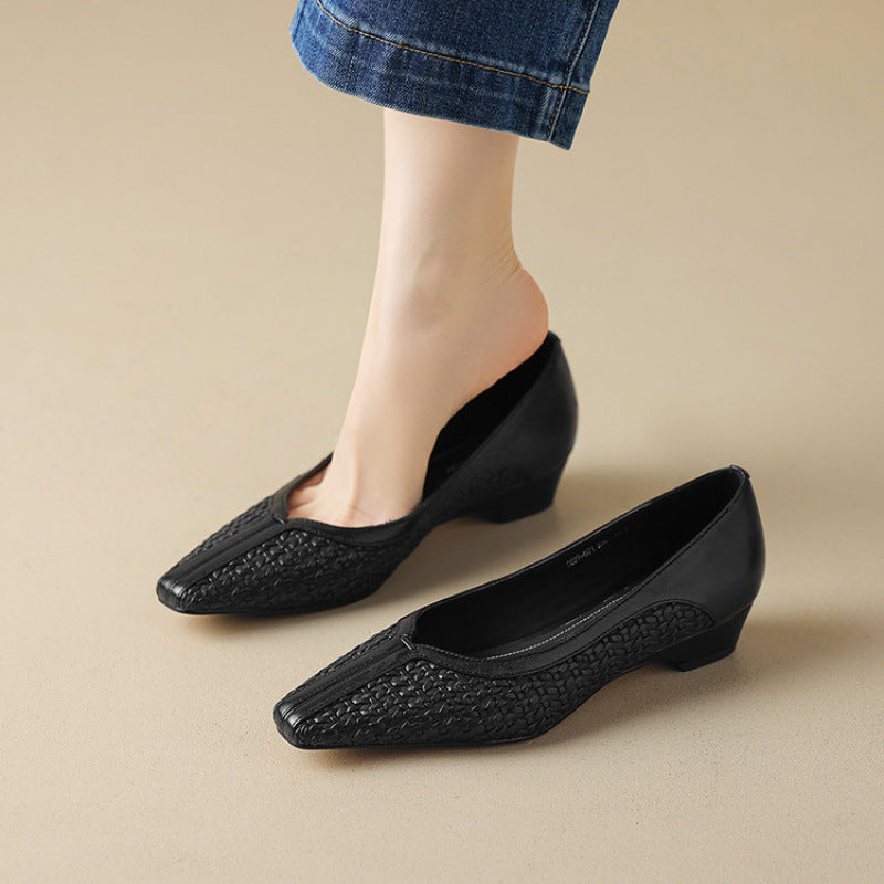 Edina Genuine Leather Heels