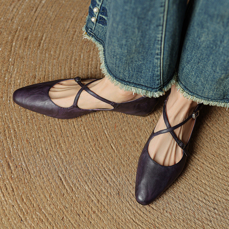 Lanci Genuine Leather Flats