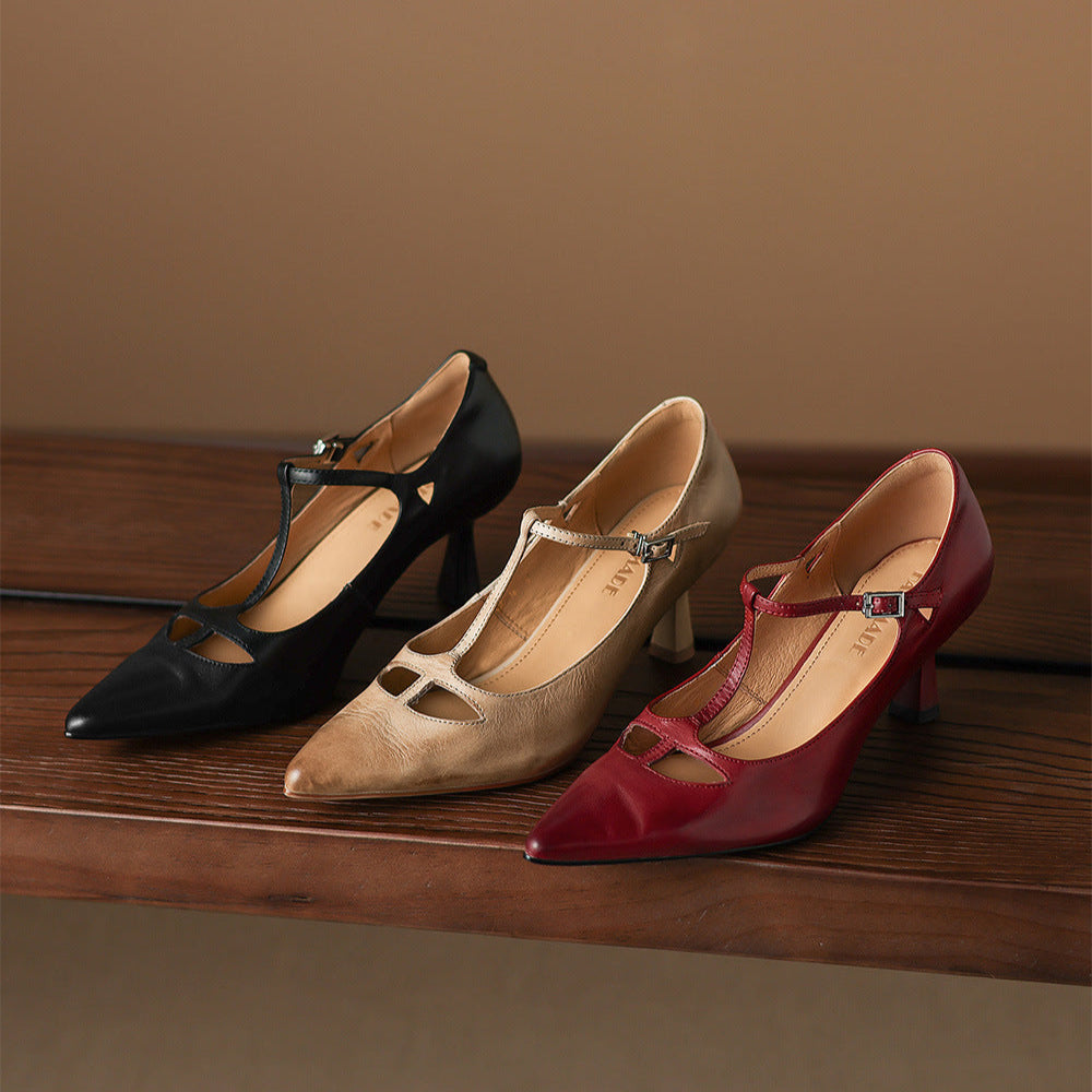 Marcele Genuine Leather Pumps