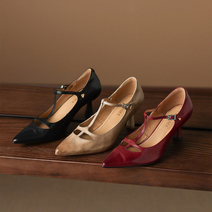 Marcele Genuine Leather Pumps