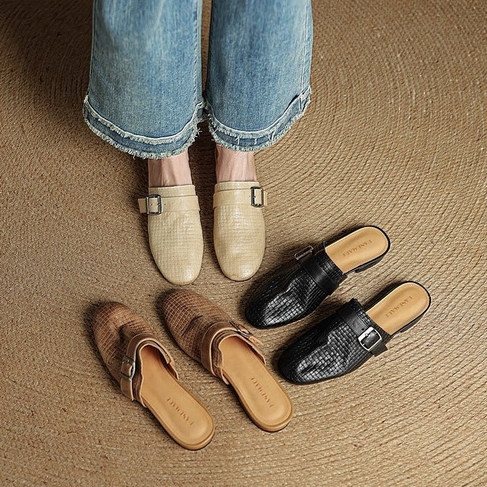 Sofia Genuine Leather Mules