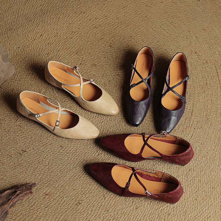 Lanci Genuine Leather Flats
