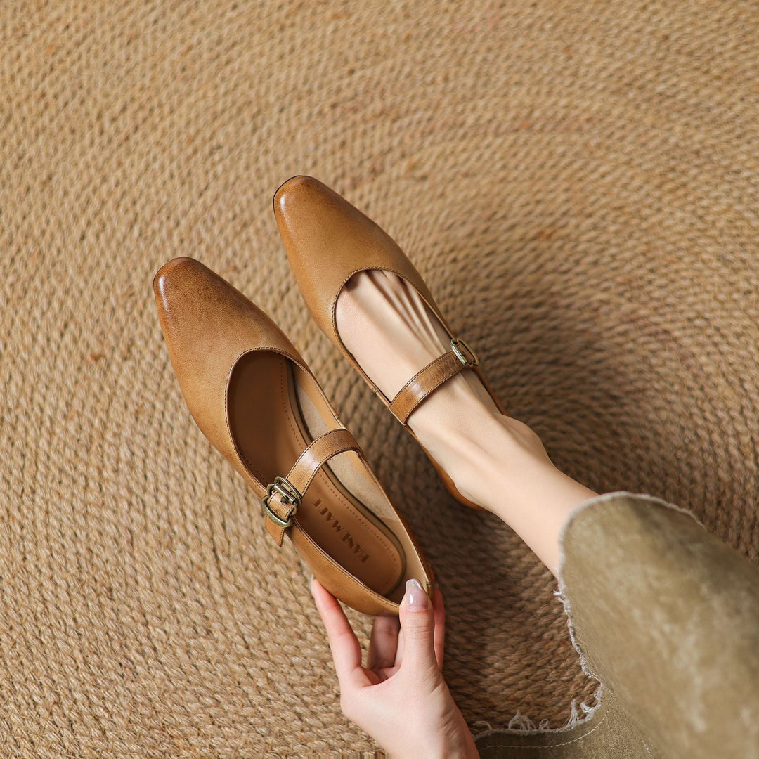 Livia Genuine Leather Heels