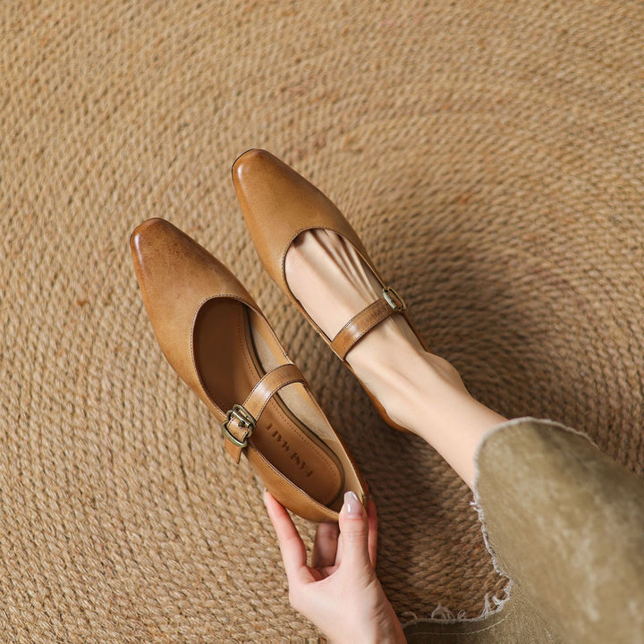 Livia Genuine Leather Heels