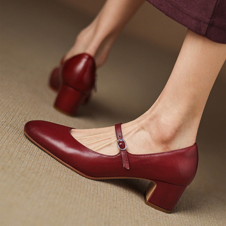 Cyra Genuine Leather Pumps