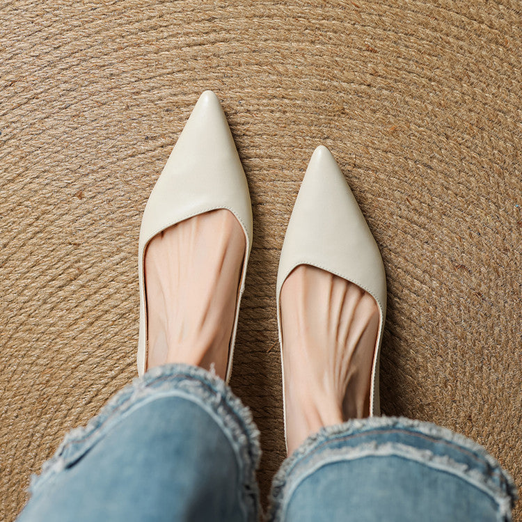 Loryn Genuine Leather Slingbacks