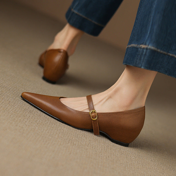 Elaine Genuine Leather Heels