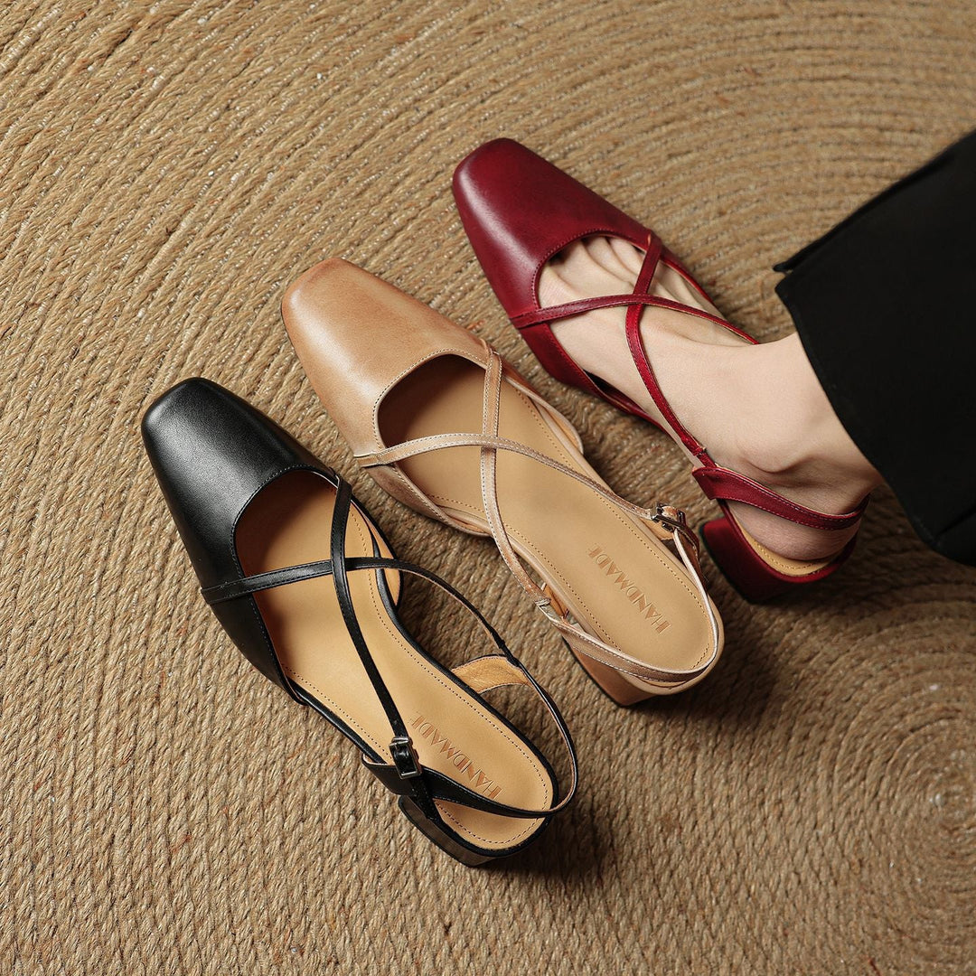 Luita Genuine Leather Heels