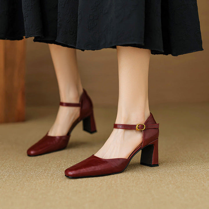 Alethea Genuine Leather Heels