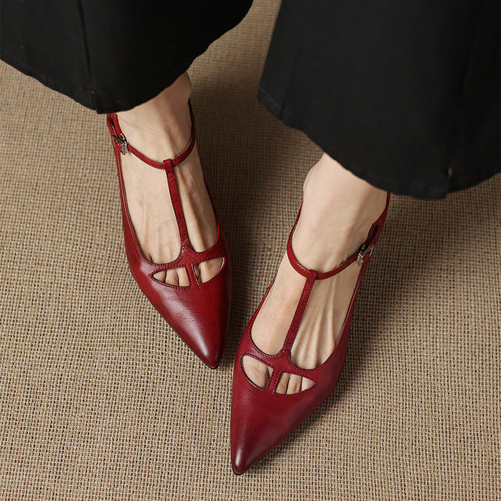 Marcele Genuine Leather Pumps