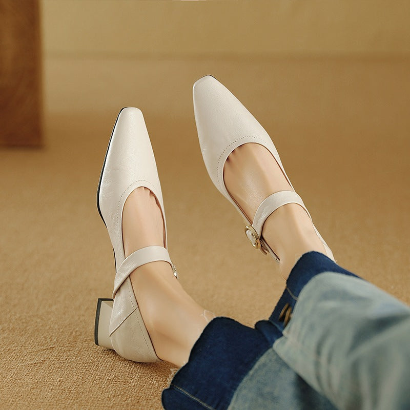 Nyssa Genuine Leather Heels