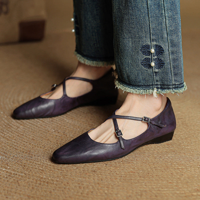 Lanci Genuine Leather Flats