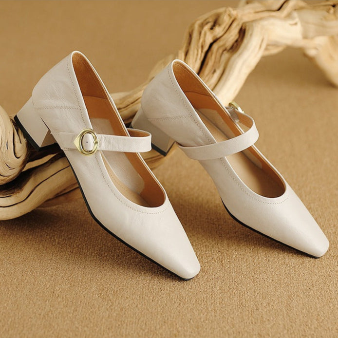 Nyssa Genuine Leather Heels