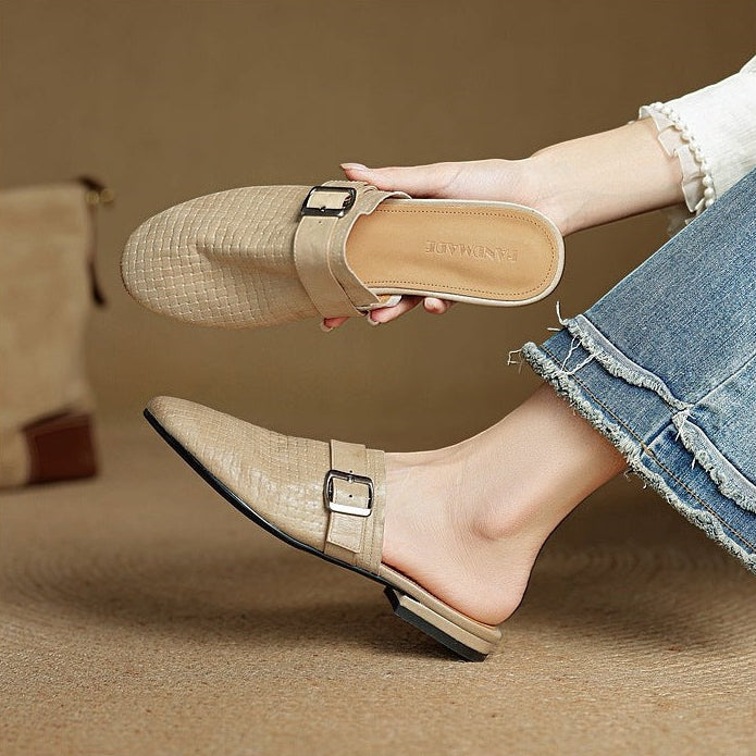 Sofia Genuine Leather Mules