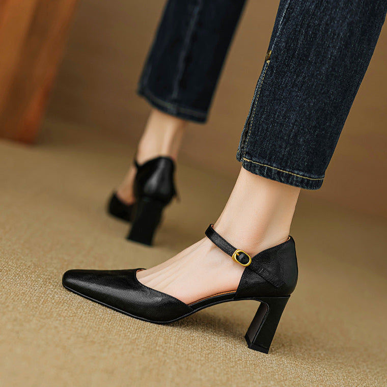 Alethea Genuine Leather Heels