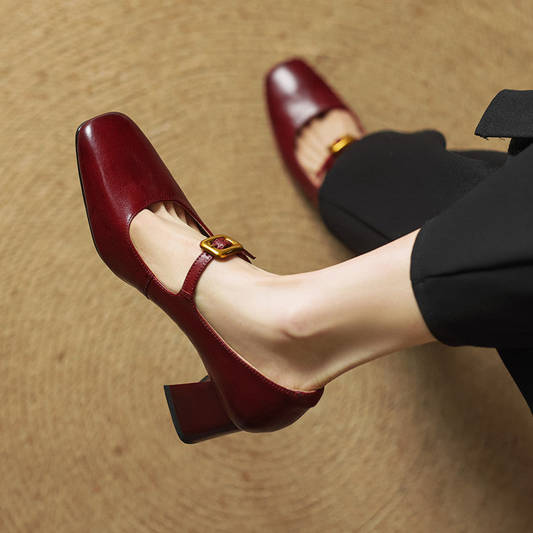 Rocio Genuine Leather Heels