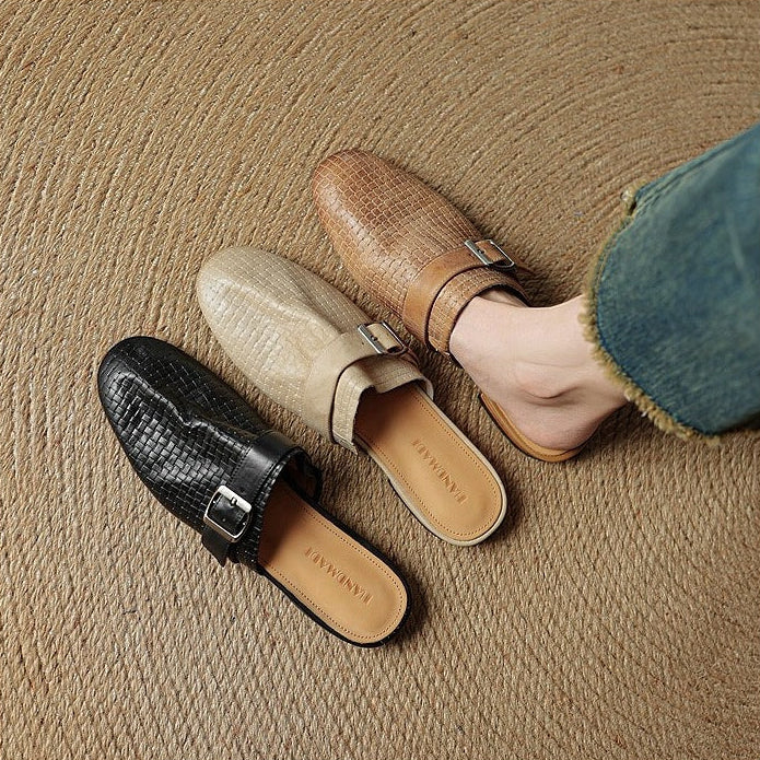 Sofia Genuine Leather Mules