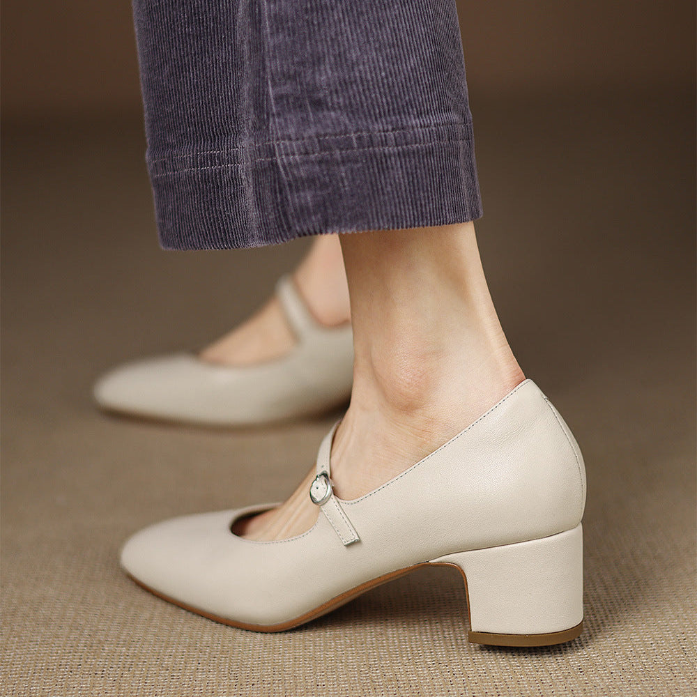 Cyra Genuine Leather Pumps