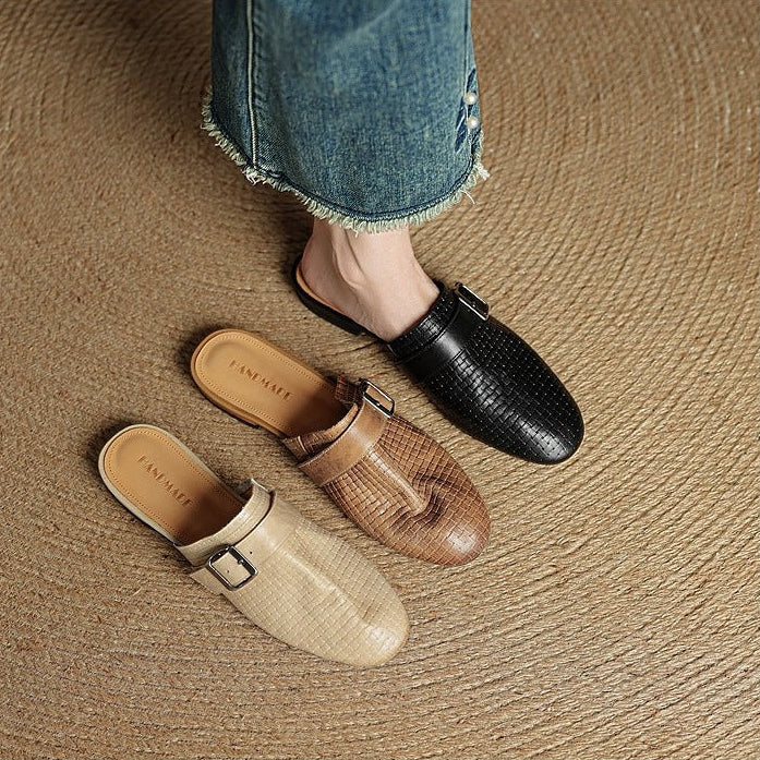 Sofia Genuine Leather Mules