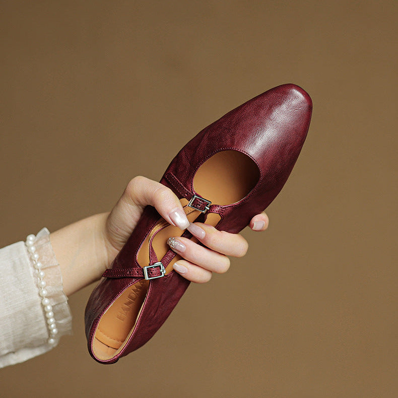Lanci Genuine Leather Flats