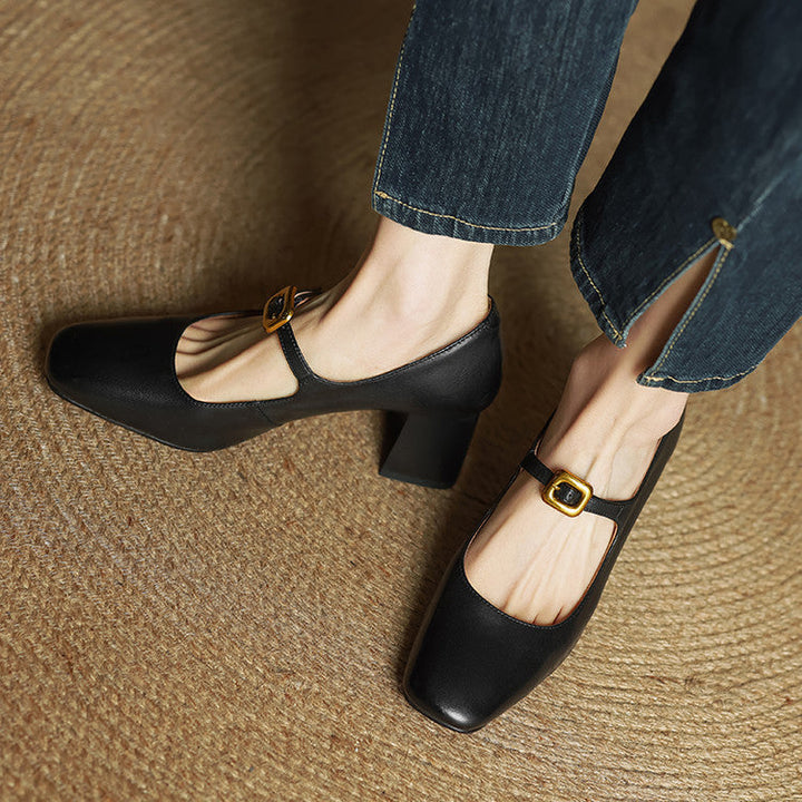 Rocio Genuine Leather Heels