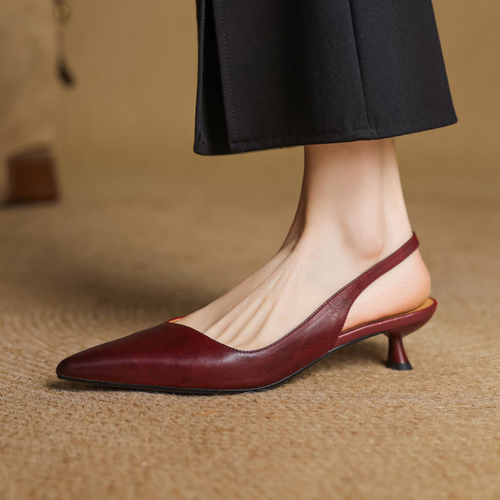 Loryn Genuine Leather Slingbacks