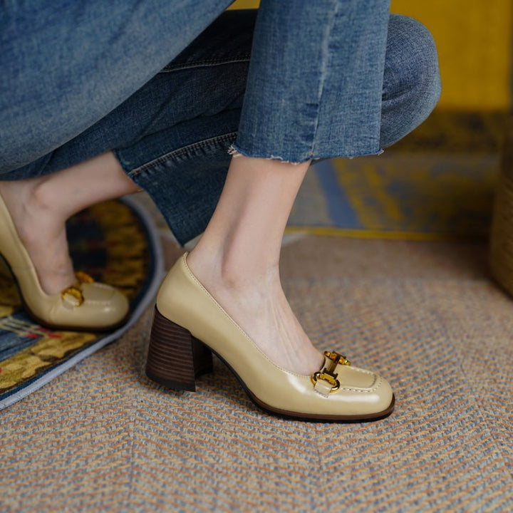 Velora Genuine Leather Heels