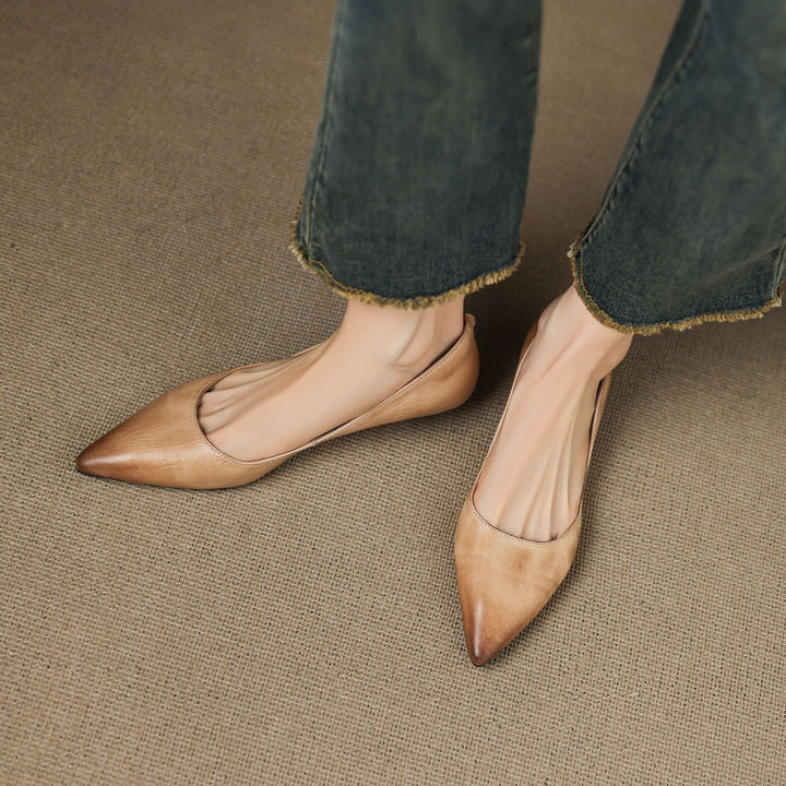 Meya Genuine Leather Flats