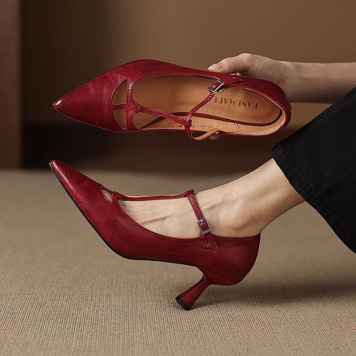 Marcele Genuine Leather Pumps