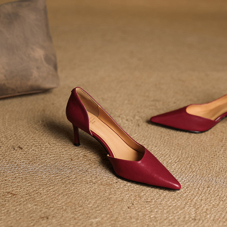 Sophie Genuine Leather Heels