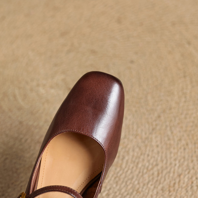 Sophia Genuine Leather Heels