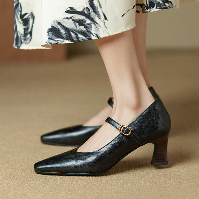 Rinda Genuine Leather Heels