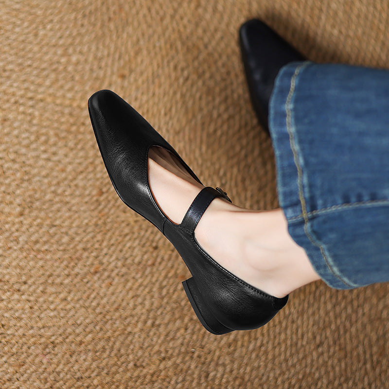 Livia Genuine Leather Heels