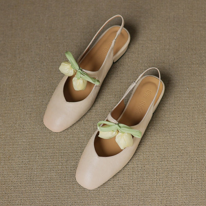 Tulip Genuine Leather Slingbacks