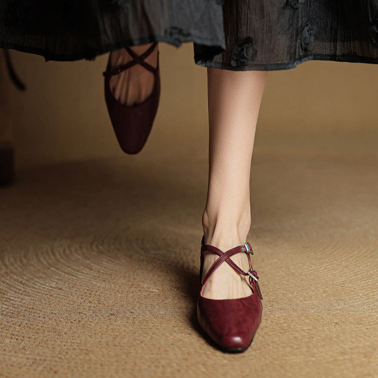 Lanci Genuine Leather Flats