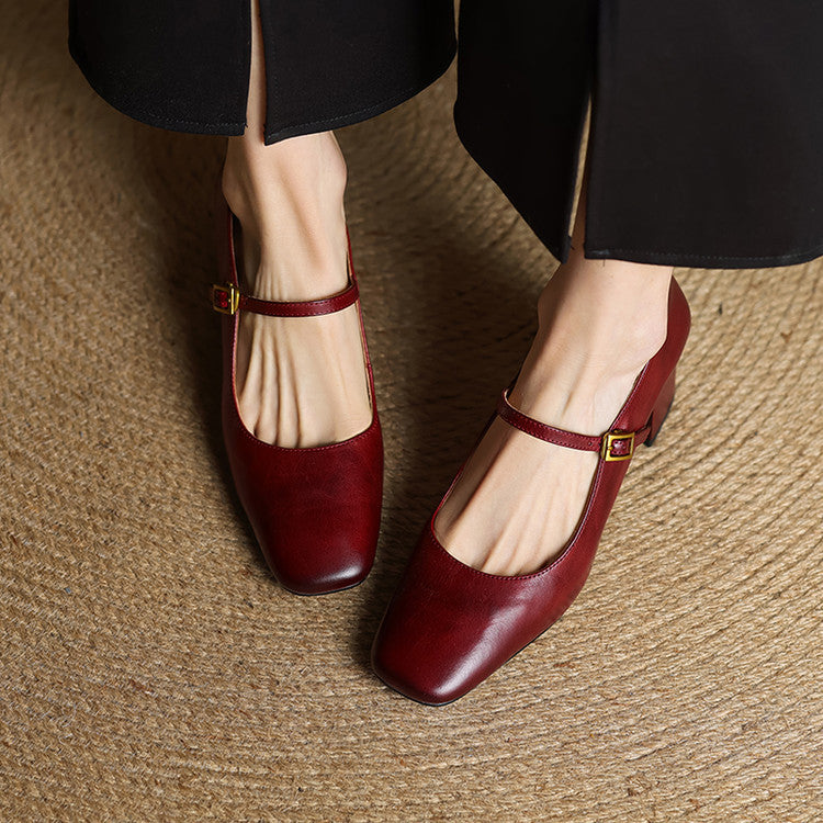 Sophia Genuine Leather Heels