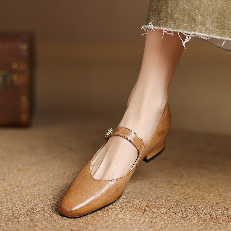 Livia Genuine Leather Heels