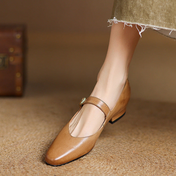 Livia Genuine Leather Heels