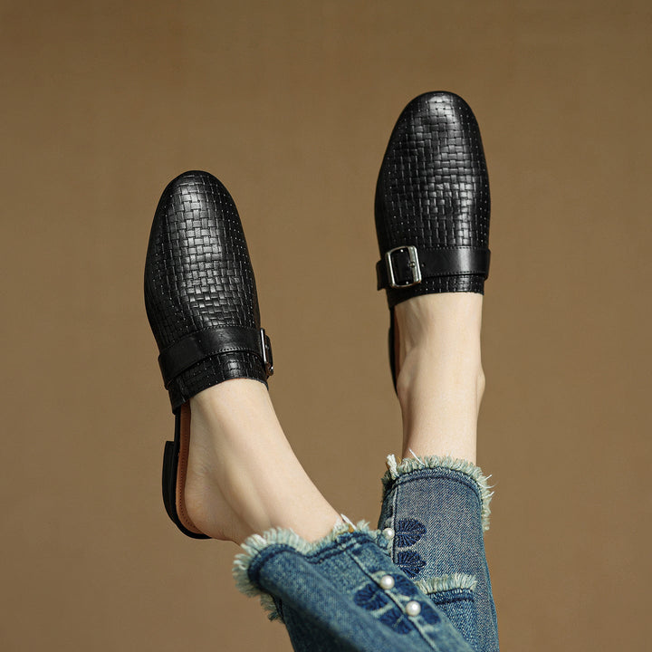 Sofia Genuine Leather Mules