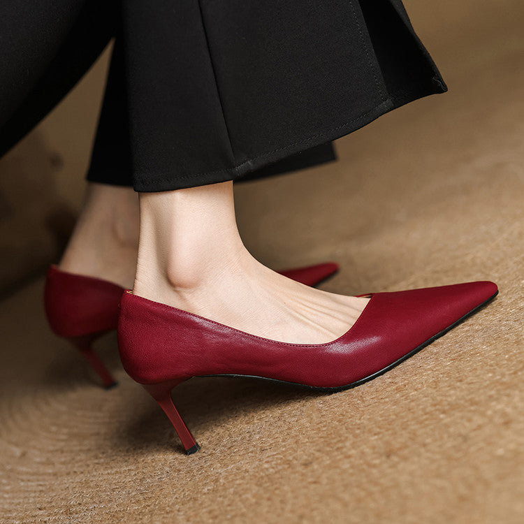 Sophie Genuine Leather Heels