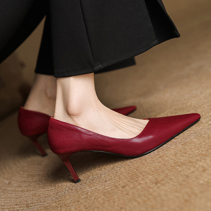 Sophie Genuine Leather Heels