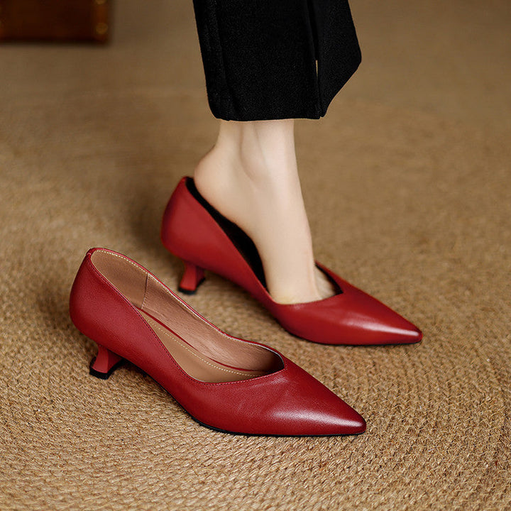 Loxey Genuine Leather Heels