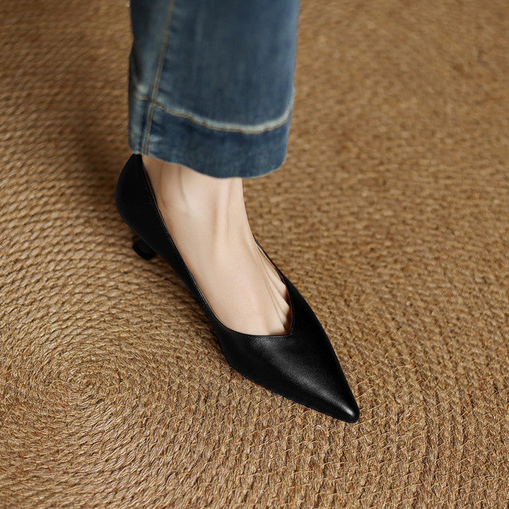 Loxey Genuine Leather Heels