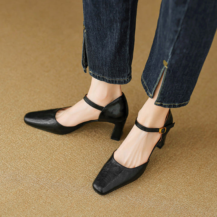 Alethea Genuine Leather Heels