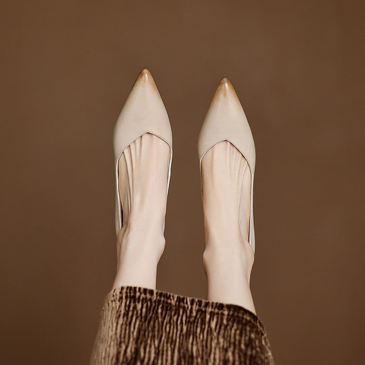 Loxey Genuine Leather Heels