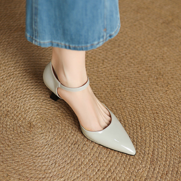 Trela Genuine Leather Heels