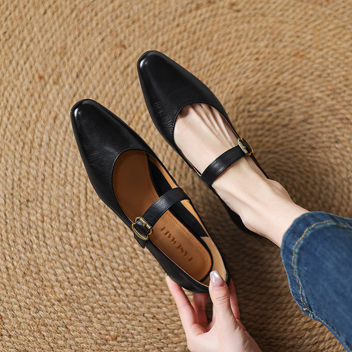 Livia Genuine Leather Heels