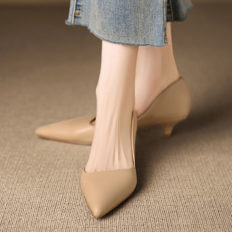 Elyse Genuine Leather Heels