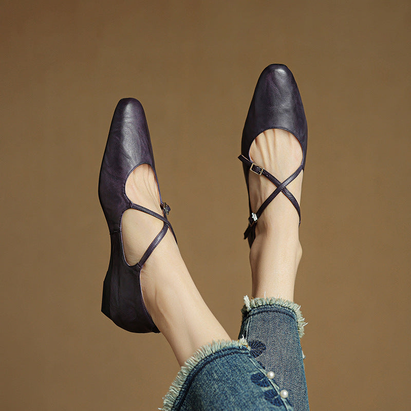 Lanci Genuine Leather Flats